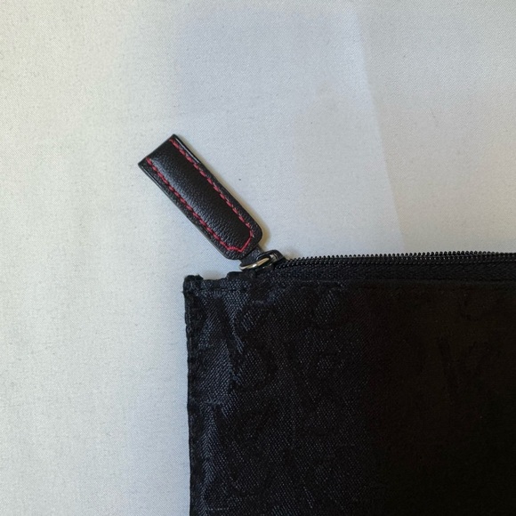 Victoria's Secret Black Cosmetic Bag with Embossed Design - Picture 3 of 6